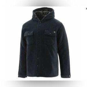 Caterpillar Mens Active Hooded Work Jacket Shirt Coat. Color Black. Size…